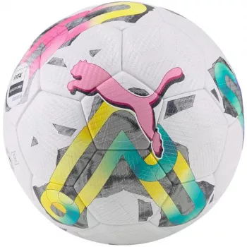 PUMA Orbita 2TB FIFA Quality Pro futbolo kamuolys baltas-žalias-rožinis 83775 01