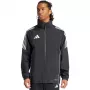 adidas Tiro 24 Rain vyrų futbolo striukė Black White IJ7390 M