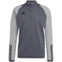 adidas Tiro 23 Competition treniruočių viršutinė dalis Team Grey Four HU1316