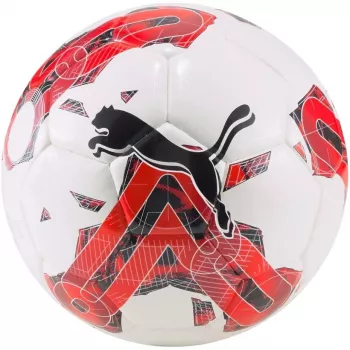 PUMA Orbita 5 Hybrid futbolo kamuolys, baltos-raudonos spalvos, 4 dydis
