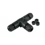 Kabelmeister Tool-less IP68 T-Cable Connector / T-Adapter, 3-Pole, juodos spalvos