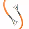 EFB Elektronik INFRALAN 1 m Cat.7 S/FTP montavimo kabelis, LSZH, oranžinis