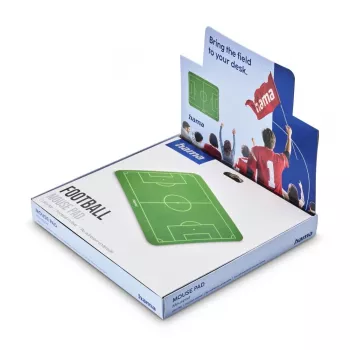 HAMA Football pelėdos kilimėlis Žalia/Balta 220x180mm neslystančiu tekstilės paviršiumi ir guminiu pagrindu