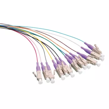 LogiLink LC OM4 šviesolaidinių pigtailų rinkinys, 12x 2m, 0,9mm, Aqua