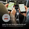 LogiLink USB automobilinis įkroviklis, 2 prievadai, 20W greitas įkrovimas, sidabrinis