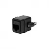 LOGILINK NP0098 RJ45 mova su montavimo flanšu, 2x RJ45 lizdai, Cat.5e UTP, juoda