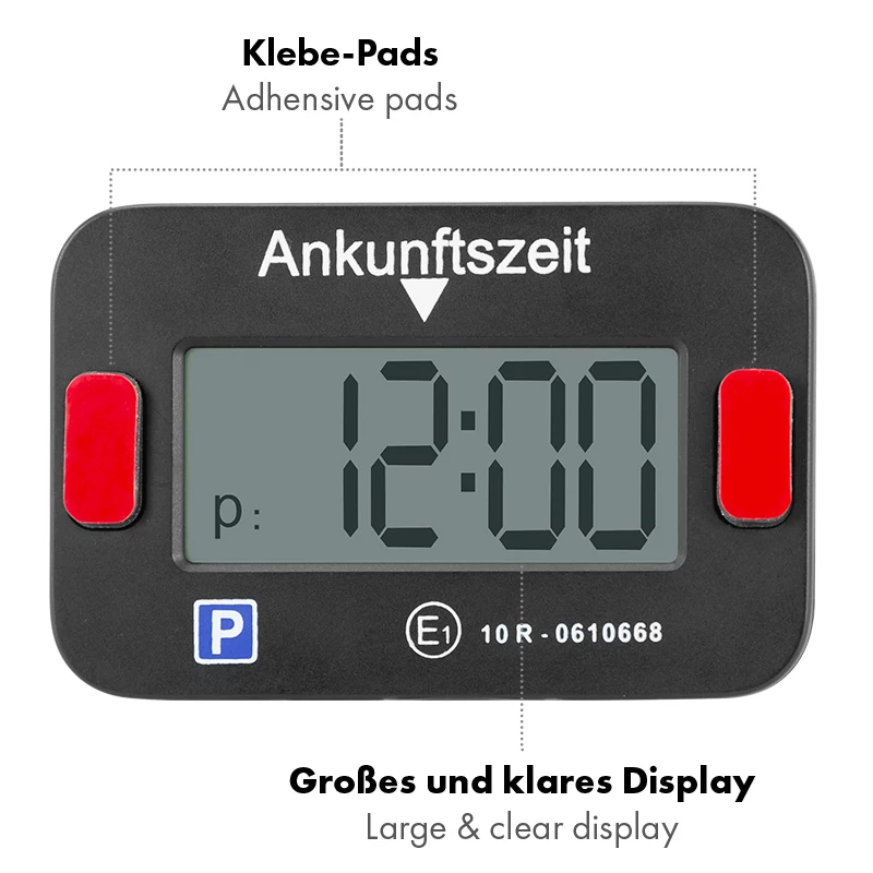 LogiLink elektroninis parkavimo diskas, KBA sertifikuotas, juodas
