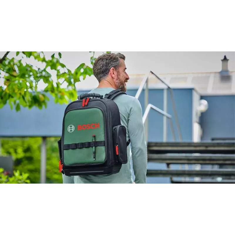 Bosch Power Tools 60 dalių įrankių komplektas kuprinėje (juoda/žalia)