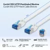 LogiLink Cat.6A Slim S/FTP LSZH Patch Laidas, baltas, 5m, SlimLine