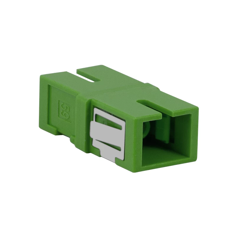 LogiLink FA01SC8 SC Simplex APC šviesolaidžio adapteris, be flanšo, žalias, 12 vnt. pakuotė