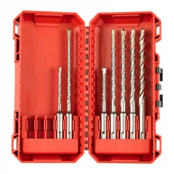 Milwaukee SDS Plus M2 betono grąžtų rinkinys, 7 vnt. (5, 6, 8 x 110 mm; 6, 8, 10, 12 x 160 mm)
