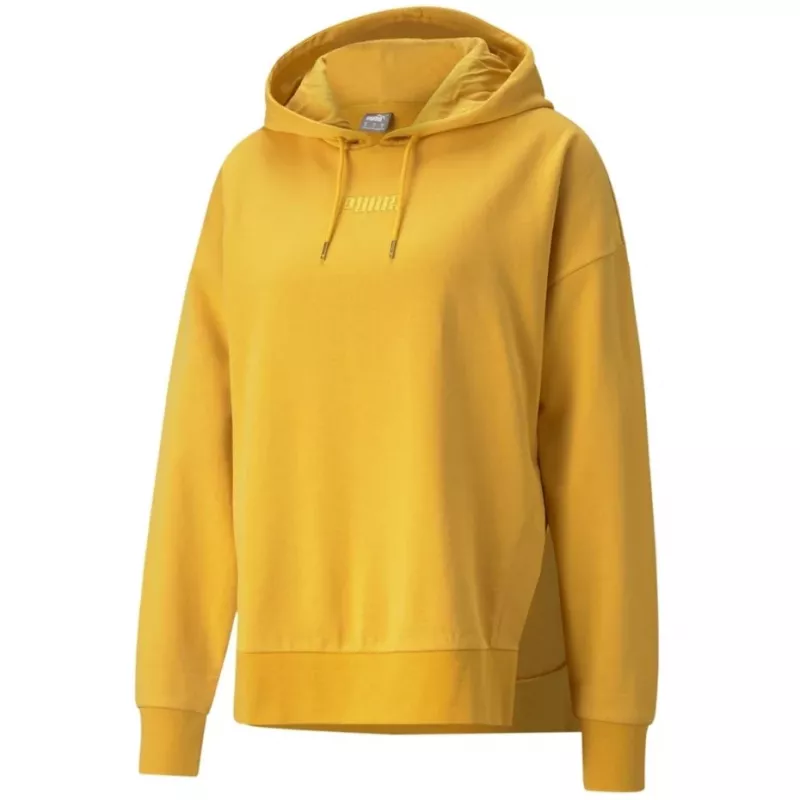 PUMA HER Hoodie TR moteriškas laisvo kirpimo gobtuvas Pale Lemon