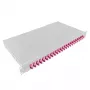 LogiLink F24LC4G 24 prievadų LC Duplex šviesolaidžio skirstymo panelė, 1U 19 inch stelažui, pilko plieno