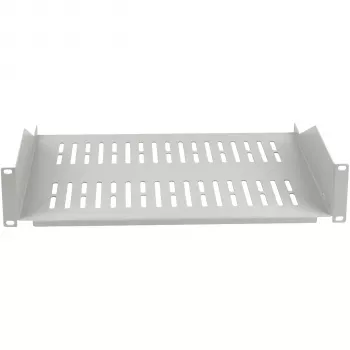 EFB ELEKTRONIK 19 inch 2U fiksuota lentyna, 400 mm gylio, 22 kg apkrova, šviesiai pilka RAL 7035