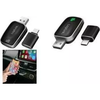 LogiLink BT 5.0 belaidis CarPlay / Android Auto adapteris, dongle tipas