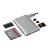 LogiLink USB 3.2 Gen1 5-in-1 kortelių skaitytuvas, metalinis korpusas, sidabrinis