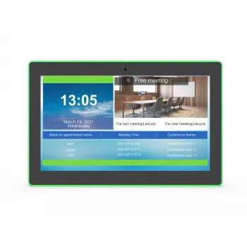ALLNET MeetTwo-150B 15,6 colio Full HD Android 16 susitikimų kambario planšetė su RGB LED, NFC/RFID ir RK3576, juoda
