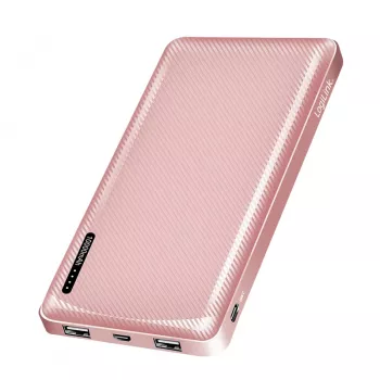 LogiLink Mobile Power Bank 10000 mAh LiPo USB-C PD rožinė