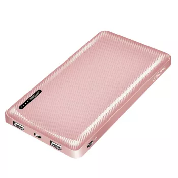 LogiLink Mobile Power Bank 10000 mAh LiPo USB-C PD rožinė