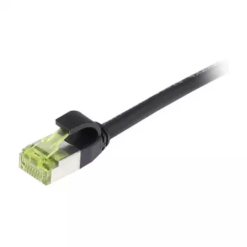 Synergy21 CAT6A S/FTP plonas patch laidas RJ45, 1,0 m, juodas, 500MHz, LSZH