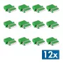 LogiLink LC Quad šviesolaidžio adapterių rinkinys, 12 vnt., žalias, su flanšu, SC Duplex Breakout