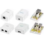 LogiLink Cat.6A ekranuota paviršinio montavimo dėžutė, 1x RJ45, balta RAL 9003, 10G, be įrankių, PoE++