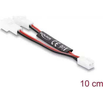 Delock Y-Splitter ventiliatoriaus kabelis 1x 2 kontaktų lizdas į 2x 2 kontaktų kištukus, 10 cm
