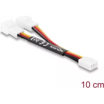 Delock Y-Fan laidas 1 x 3 kontaktų lizdas į 2 x 3 kontaktų kištukus 10 cm