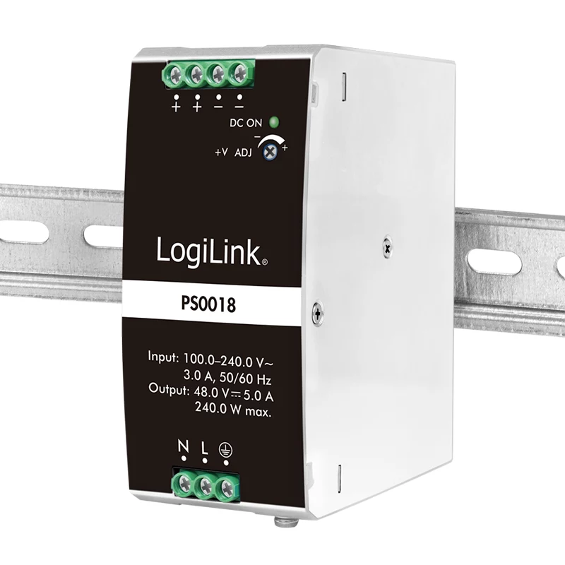 LogiLink Professional DIN Rail maitinimo šaltinis 240 W 48 V