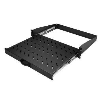 LogiLink 19 colių ištraukiama lentyna 2U, prailginama, 350 mm gylio, 30 kg apkrova, juoda