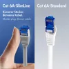 LogiLink Cat.6A Slim S/FTP LSZH Patch Cable, geltona, 15 m, SlimLine