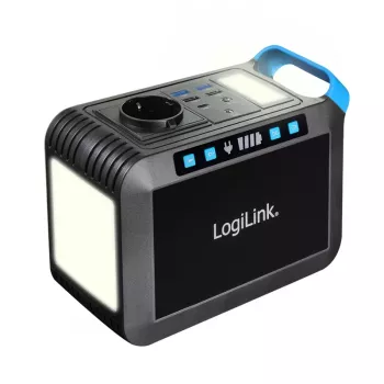 LogiLink nešiojama elektrinė stotis 200W, 148Wh Li-ion, gryno sinusoidės, USB-C PD 45W, LED šviesa