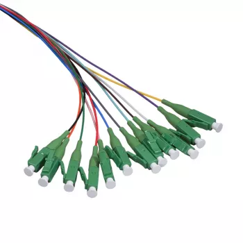 LogiLink Fiber Pigtail rinkinys 12 x LC/APC OS2 (G657.A1), 2m, spalvoti, žalia jungtis