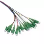 LogiLink Fiber Pigtail rinkinys 12 x LC/APC OS2 (G657.A1), 2m, spalvoti, žalia jungtis