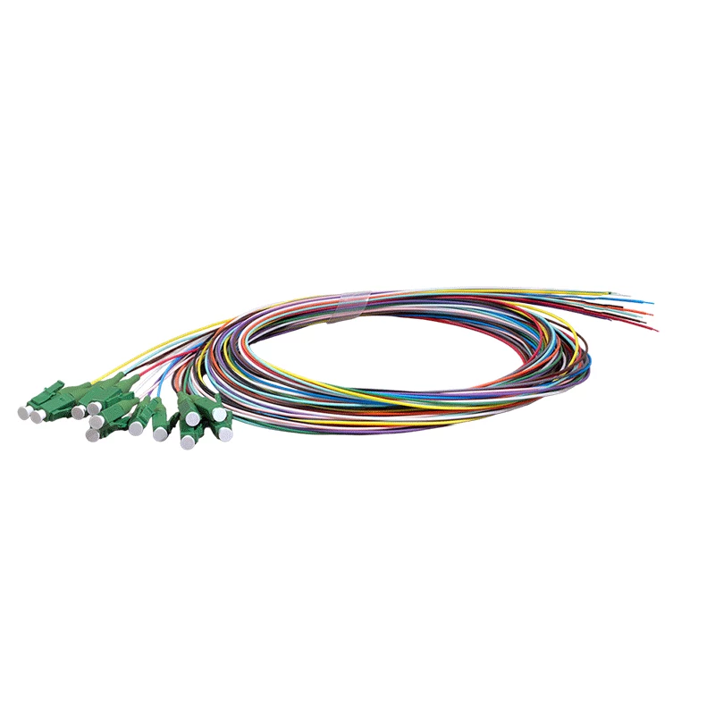 LogiLink Fiber Pigtail rinkinys 12 x LC/APC OS2 (G657.A1), 2m, spalvoti, žalia jungtis
