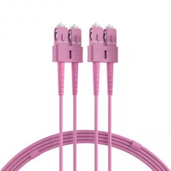 EFB Elektronik O0318.1-1.2 SC Duplex OM4 daugiamodis šviesolaidžio trumpiklis, 1m, violetinis, LSZH