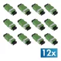 LogiLink SC Simplex šviesolaidžio adapteris, žalias, be flanšo, 12 vnt. pakuotė