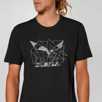 Salewa vyriški marškinėliai Eagle Geometric Black Out - L dydis