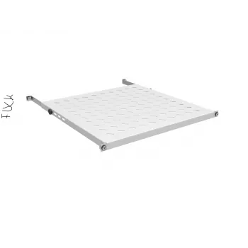 EFB Elektronik 19 inch 0,5U fiksuota lentyna stelažui, 70 kg apkrova, 750-850 mm gylis, juoda (RAL 9005)