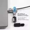 LogiLink NBS015 Universalus raktinis užraktas nešiojamiesiems kompiuteriams, ultrabookams, MacBook Pro ir planšetėms – cinkuoto plieno kabelis, 2 m, juoda/sidabrinė