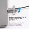 LogiLink NBS015 Universalus raktinis užraktas nešiojamiesiems kompiuteriams, ultrabookams, MacBook Pro ir planšetėms – cinkuoto plieno kabelis, 2 m, juoda/sidabrinė
