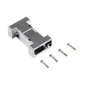 EFB ELEKTRONIK EB0909MV2 Metalizuotas tuščias sąsajos korpusas, 1 prievadas Keystone, sidabrinis