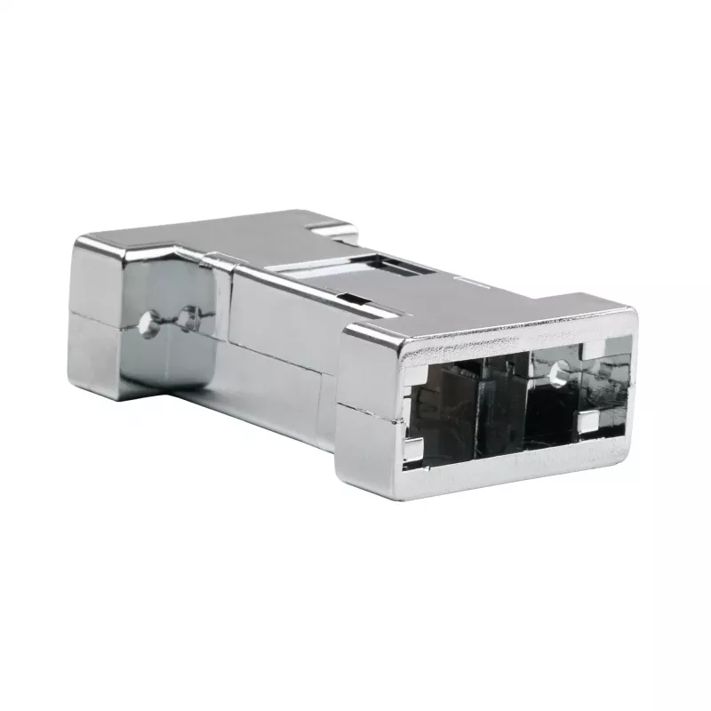 EFB ELEKTRONIK EB0909MV2 Metalizuotas tuščias sąsajos korpusas, 1 prievadas Keystone, sidabrinis
