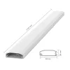 LogiLink kabelių kanalas, PVC, 750 x 60 x 20 mm, baltas, lipnus, su užfiksuojamu dangteliu