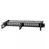 LOGILINK Modular 16 prievadų Cat.6A Keystone skydelis, 19 inch/1U, su 3 kabelių žiedais, juodas