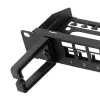 LOGILINK Modular 16 prievadų Cat.6A Keystone skydelis, 19 inch/1U, su 3 kabelių žiedais, juodas