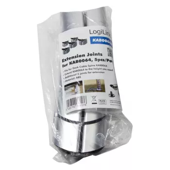 LogiLink Flexible Cable Channel papildomos jungtys, 5 vnt., juodos