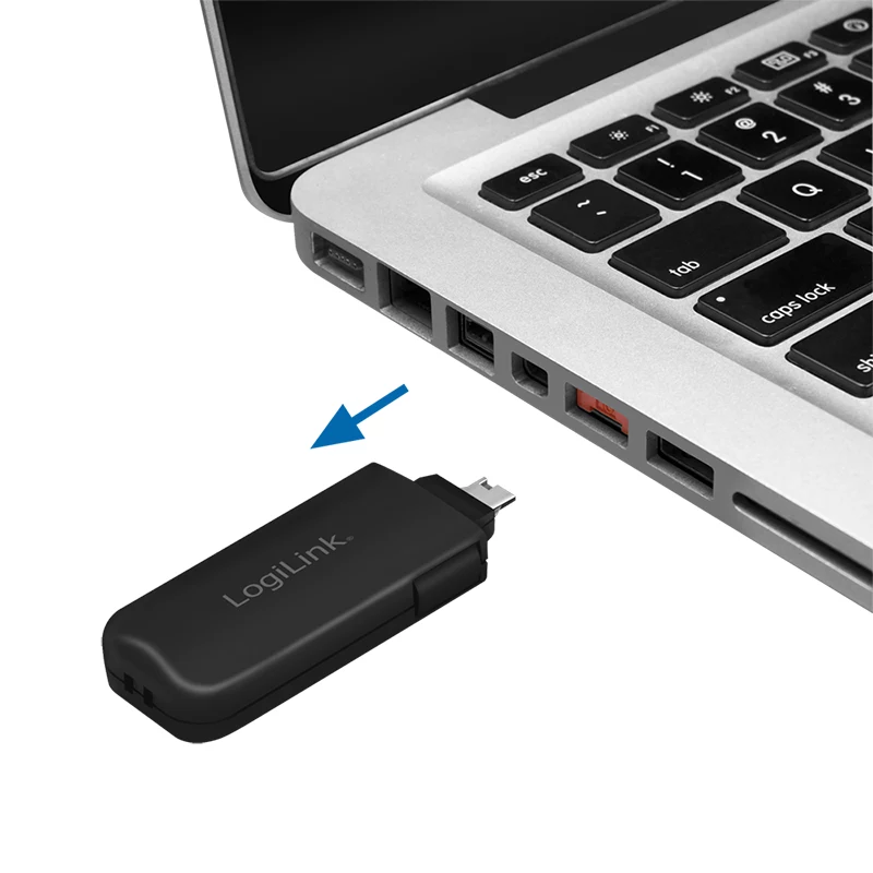 LogiLink AU0054 USB-A prievado blokavimo įtaisas su 1 raktu ir 4 spynomis, kelioninė versija, juoda