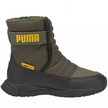 PUMA Nieve WTR AC PS vaikiški žieminiai sportbačiai juoda-balta