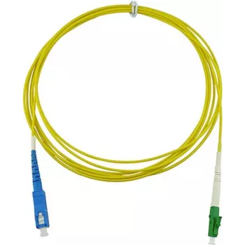 BlueOptics Simplex šviesolaidinis jungiamasis kabelis LC/APC į SC/UPC, vienmodis OS2, 7 m, LSZH geltonas